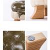 Animal Footstool,Children Chair,Upholstered Ottoman Stool with Solid Wood Support,for Children Bedroom Living Room,Dark-Green-714032cm view 2