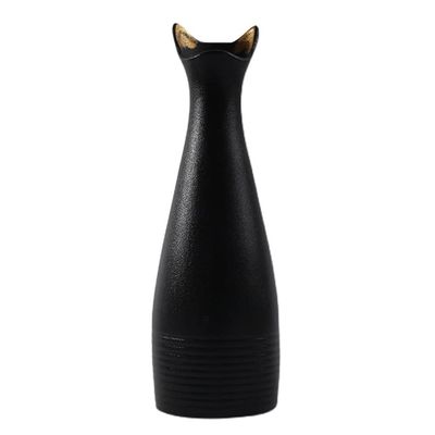13in Modern Ceramic Tall Flower Chinese Vases for Living Dining Room Table Centerpieces Bedroom Office Hotel Home Decorative Big Vase for Decor Black