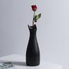 13in Modern Ceramic Tall Flower Chinese Vases for Living Dining Room Table Centerpieces Bedroom Office Hotel Home Decorative Big Vase for Decor Black view 2