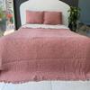 100% Cotton Muslin Throw Blanket, 4 Layers Bedspread, Soft Turkish Cotton Muslin Bed Cover, Reversible Coverlet, Pale Red (Twin Size 63x90-160x230cm) view 2