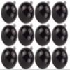 12 Pack 60mm 2.5" Shiny Black Ball Ornament with Wire and UV Coating view 1