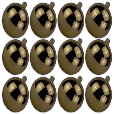 12 Pack 60mm 2.5" Shiny Gold Ball Ornament with Wire and UV Coating