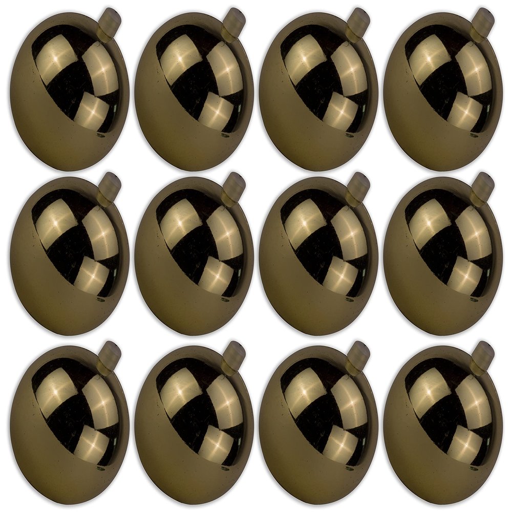 12 Pack 60mm 2.5" Shiny Gold Ball Ornament with Wire and UV Coating