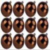 12 Pack 60mm 2.5" Shiny Brown Ball Ornament with Wire and UV Coating view 1