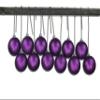 12 Pack 60mm 2.5" Glitter Purple Ball Ornament with Wire view 1