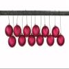 12 Pack 70mm 2.75" Burgundy Glitter Ball Ornament with Wire view 1