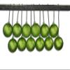 12 Pack 70mm 2.75" Lime Green Glitter Ball Ornament with Wire view 1