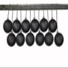 12 Pack 70mm 2.75" Black Glitter Ball Ornament with Wire view 1