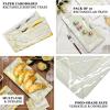 Efavormart 10-Pack 16"x8" Black and Gold Foil Rectangle Serving Trays - 1100 GSM Ultra-Rigid Cardboard Platters for Large Charcuterie and Catering view 4