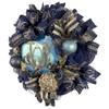 Christmas Nativity Christmas Wreath, Baby Jesus in a Manger, Beautiful Ball Ornaments,Bow, Navy Blue & Gold Christmas Decorations view 2