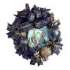 Christmas Nativity Christmas Wreath, Baby Jesus in a Manger, Beautiful Ball Ornaments,Bow, Navy Blue & Gold Christmas Decorations view 4