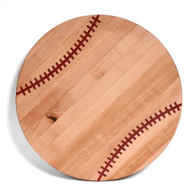 Baseball 12-inch Appalachian Hardwood Charcuterie Cutting Board, Handmade in The USA