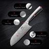 Damascus Steel Knife Set With Block - 3-Piece Kitchen Set Includes Chef, Santoku, Paring Knife - Stain & Rust Resistant view 4