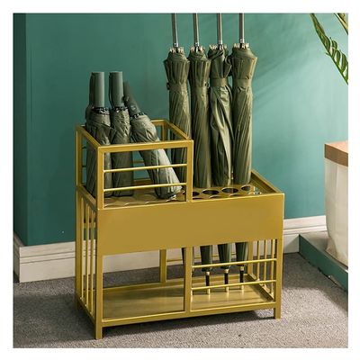 Umbrella Racks Family Business Umbrella Stand Gold,Metal Wrought Iron Umbrella Holder Storage Rack,Used at The Entrance of The Office Hotel Lobby,Saving Space (Size : 50x22x50cm)