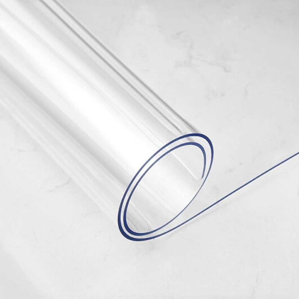 2mm Thick Clear Table Cover Cloth Rectangle Protector for Dining Glass Table,Non-Slip Waterproof Wipeable PVC Tablecloth Desk Mat,Office Desk Top Coffee End Table Protective Pad Sheet