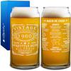Cuptify 66th Birthday Perfectly Aged 66 Years Old Established 1960 Vintage Etched 20 oz Beer Can Drinking Glasses For Men view 1