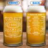 Cuptify 66th Birthday Perfectly Aged 66 Years Old Established 1960 Vintage Etched 20 oz Beer Can Drinking Glasses For Men view 2