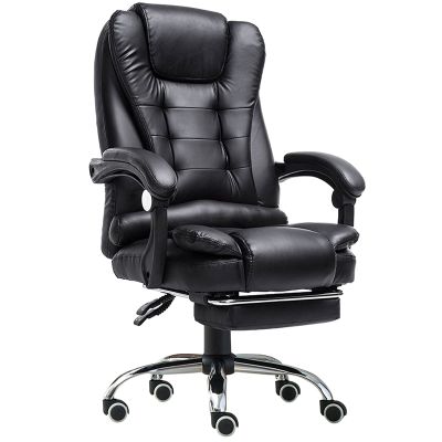 GAXQFEI Chairs Recliner Office Chair Ergonomic Leather Swivel Chair Computerized Office Chair with Armrests and Lumbar Support, Height Adjustable