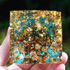 TYZK Meditation Orgone Pyramid Crystals Orgonite Pyramid Tiger Eye Sphere Home Decor (Size : 60mm) view 2