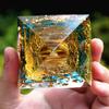 TYZK Meditation Orgone Pyramid Crystals Orgonite Pyramid Tiger Eye Sphere Home Decor (Size : 60mm) view 4
