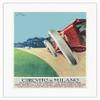 1922 Italian Grand Prix at Monza Race Track - Milan Italy - Vintage Car Racing Poster by Aldo Mazza - Fine Art Rolled Canvas Print 16in x 20in view 1