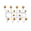 Mod Made Mid Century Modern Bubble Wall Mounted Coat Rack, Wood Color Ball White Frame view 1