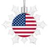 American Flag Snowflake Ornaments for Christmas Tree,Christmas Snowflake Pendant Ornament for New Year Holiday Party Wedding Decorate view 1