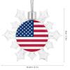American Flag Snowflake Ornaments for Christmas Tree,Christmas Snowflake Pendant Ornament for New Year Holiday Party Wedding Decorate view 2