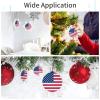 American Flag Snowflake Ornaments for Christmas Tree,Christmas Snowflake Pendant Ornament for New Year Holiday Party Wedding Decorate view 3