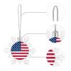 American Flag Snowflake Ornaments for Christmas Tree,Christmas Snowflake Pendant Ornament for New Year Holiday Party Wedding Decorate view 4