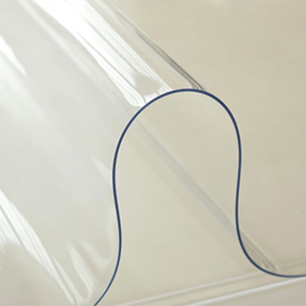 2mm Thick Clear Table Cover Cloth Protector,Table Protector for Dining Room Table,Clear Plastic Vinyl Tablecloth Sheet,Table Pad Mat for Kitchen Wood Grain(60100/70150/80160/90150cm)