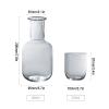 Pitchers Beverage Pitchers 27 Ounces Simple Glass Pitcher with Water Cup Household Vertical Pattern Cold Water Jug for Milk,Juice,Hot and Cold Beverages for Juice Milk Cold or Hot Beverages view 2