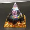 TYZK Meditation Orgone Pyramid Crystals Tree of Life Orgone Pyramid,Natural Crystal Energy Tower Home Decor view 3