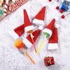 TOYANDONA 50Pcs Christmas Mini Lollipop Hat Bottles Cover Lollipop Candy Hat Mini Santa Claus for Home Christmas Decoration DIY Doll Crafts view 3
