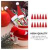 TOYANDONA 50Pcs Christmas Mini Lollipop Hat Bottles Cover Lollipop Candy Hat Mini Santa Claus for Home Christmas Decoration DIY Doll Crafts view 4