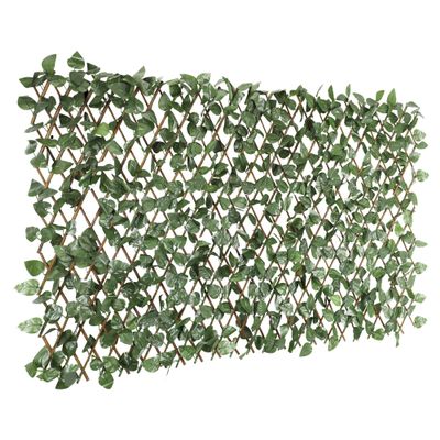 Windscreen4less Artificial Expandable Laurel Leaf Faux Leaves Privacy Fence Screen for Outdoor Indoor Backyard Patio Balcony (Single Sided Leaves, 1 Pack)