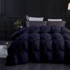 100% Cotton Oversized King Size Black Pinch Pleated Comforter/Duvet Insert,500 GSM Fill Power with 4 Side Corner Tabs, Feather Down-Proof Fluffy Baffle Box Design Comforter Only(1 Piece) view 1