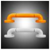 LUOFDCLDDD Safety Grab Bar Stainless Steel, Shower Balance Bar, Safety Support, Suitable for Bathroom and Toilet/White/48Cm view 1