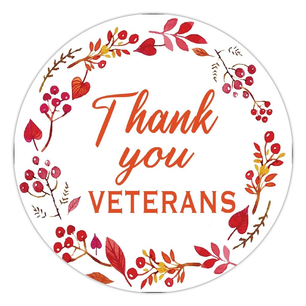 ArogGeld 100 Pcs Thankful Stickers Thank You Veterans Stickers Thanksgiving Day decorations Stickers for Envelope Seals Candy Party Decorations,1.5in