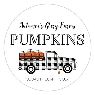 100 Pcs Halloween Stickers for Vintage Wood Grain Board Style with Autumn Glory Farms Stickers Halloween decorations Stickers for Envelope Seals Candy Halloween Party Decorations