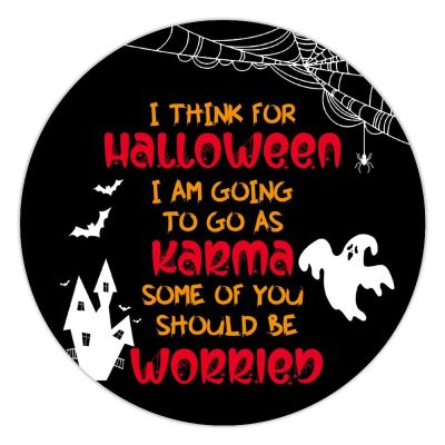 100 Pcs Halloween Stickers for Halloween Karma Saying Stickers Halloween decorations Stickers for Envelope Seals Candy Halloween Party Decorations