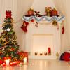Hzemci 9Ft Christmas Fireplace Garland Flocked Fir Christmas Garland Christmas Decorations for Xmas Tree Stairs Fireplaces Wall Door view 3