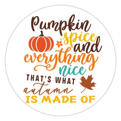 100 Pcs Halloween Stickers for Pumpkin Spice Typographic Autumn Stickers Halloween decorations Stickers for Envelope Seals Candy Halloween Party Decorations