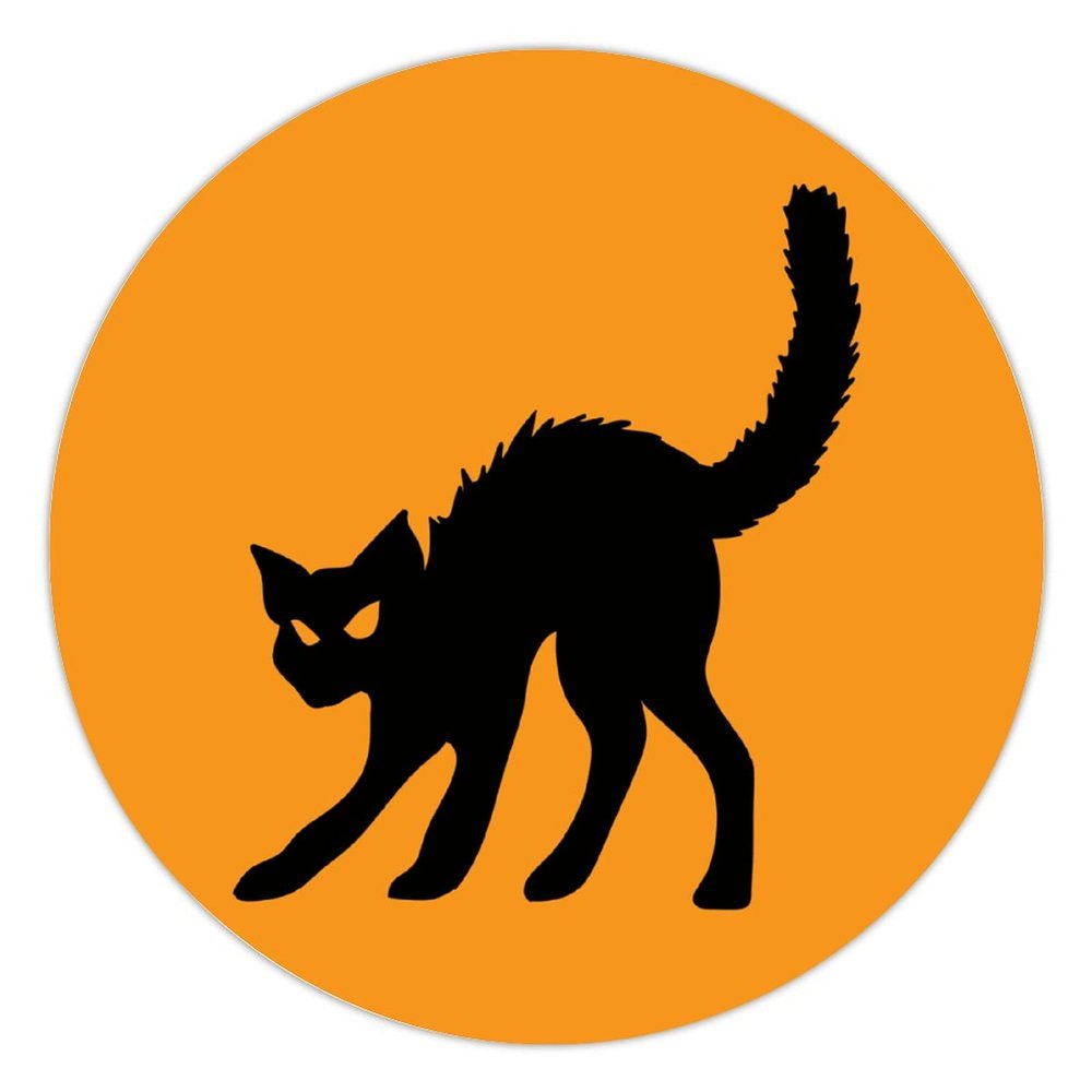 100 Pcs Halloween Stickers for Black Cat Stickers Halloween decorations Stickers for Envelope Seals Candy Halloween Party Decorations