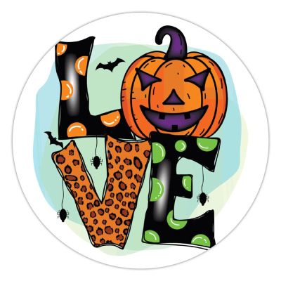 100 Pcs Halloween Stickers for Halloween LOVE Leopard Pumpkin Stickers Halloween decorations Stickers for Envelope Seals Candy Halloween Party Decorations