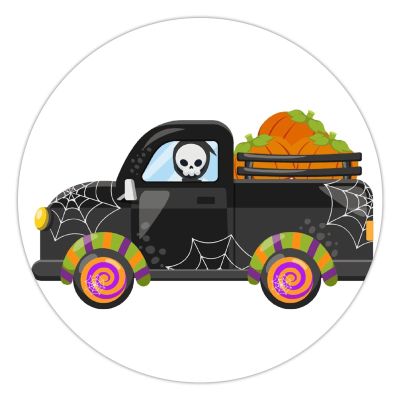 100 Pcs Halloween Stickers for Halloween Spooky Trucks Stickers Halloween decorations Stickers for Envelope Seals Candy Halloween Party Decorations