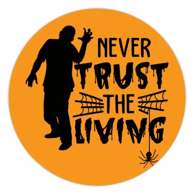 100 Pcs Halloween Stickers for Never Trust The Living Stickers Halloween decorations Stickers for Envelope Seals Candy Halloween Party Decorations