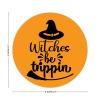 100 Pcs Halloween Stickers for Witches Be Trippin Stickers Halloween decorations Stickers for Envelope Seals Candy Halloween Party Decorations view 2