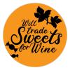 100 Pcs Halloween Stickers for Will Trade Sweets for Wine Stickers Halloween decorations Stickers for Envelope Seals Candy Halloween Party Decorations view 1