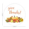 100 Pcs Thankful Stickers Thanksgiving Autumn Theme Stickers Thanksgiving Day decorations Stickers for Envelope Seals Candy Party Decorations view 2